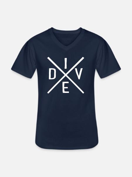 dive - Men's V-Neck T-Shirt - navy