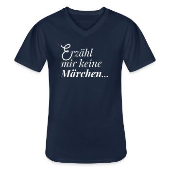 Lustiger Spruch Erzähl mir keine Märchen Humor - Männer-T-Shirt mit V-Ausschnitt - Navy - Vorne - AI Model Male 178 dark (178cm)