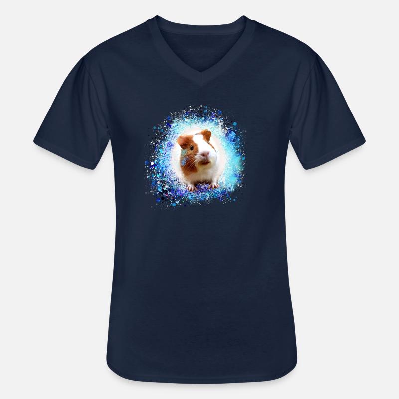 meerschweinchen, graffiti,malerei,grün,blau - Männer-T-Shirt mit V-Ausschnitt - Navy