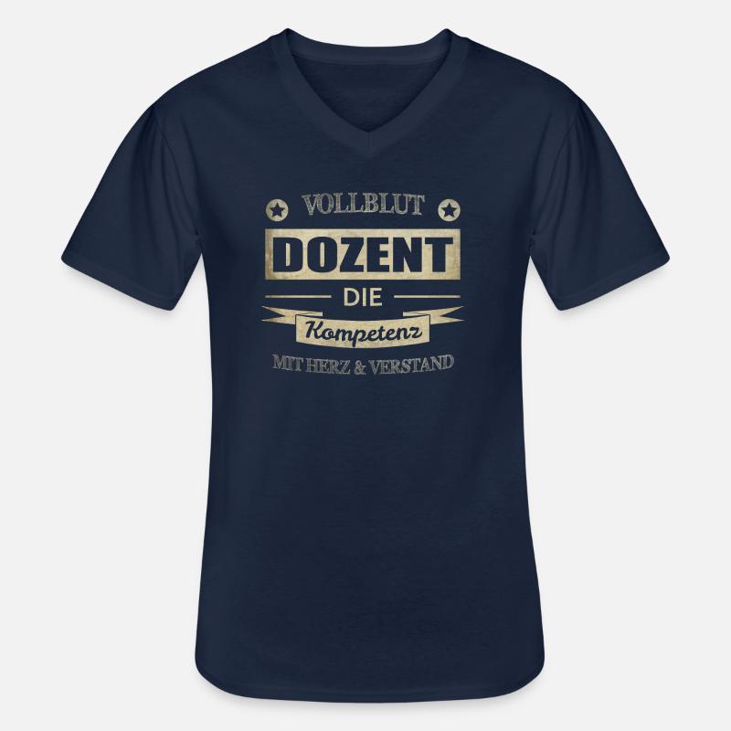 Dozent Spruch - Männer-T-Shirt mit V-Ausschnitt - Navy