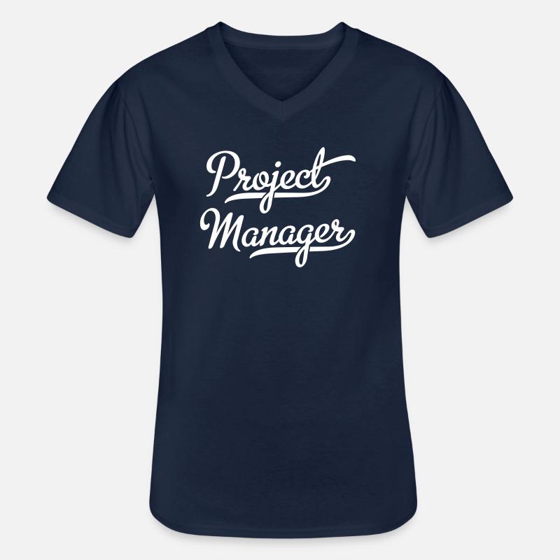 Project Manager - Männer-T-Shirt mit V-Ausschnitt - Navy
