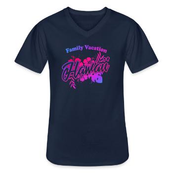 Familienurlaub Hawaii - Männer-T-Shirt mit V-Ausschnitt - Navy - Vorne - AI Model Male 178 dark (178cm)
