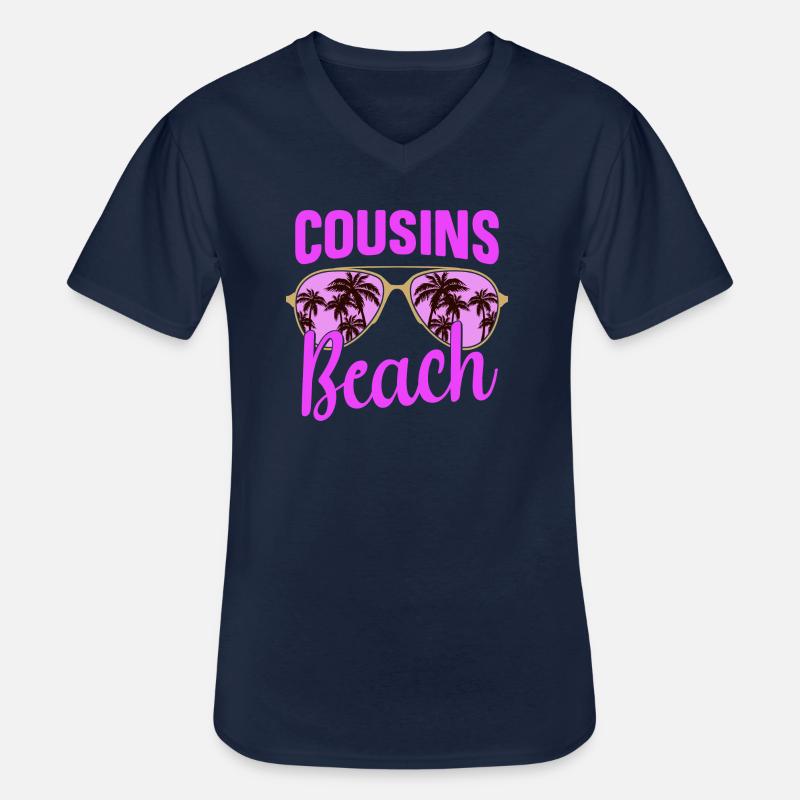 Cousins Beach - Männer-T-Shirt mit V-Ausschnitt - Navy