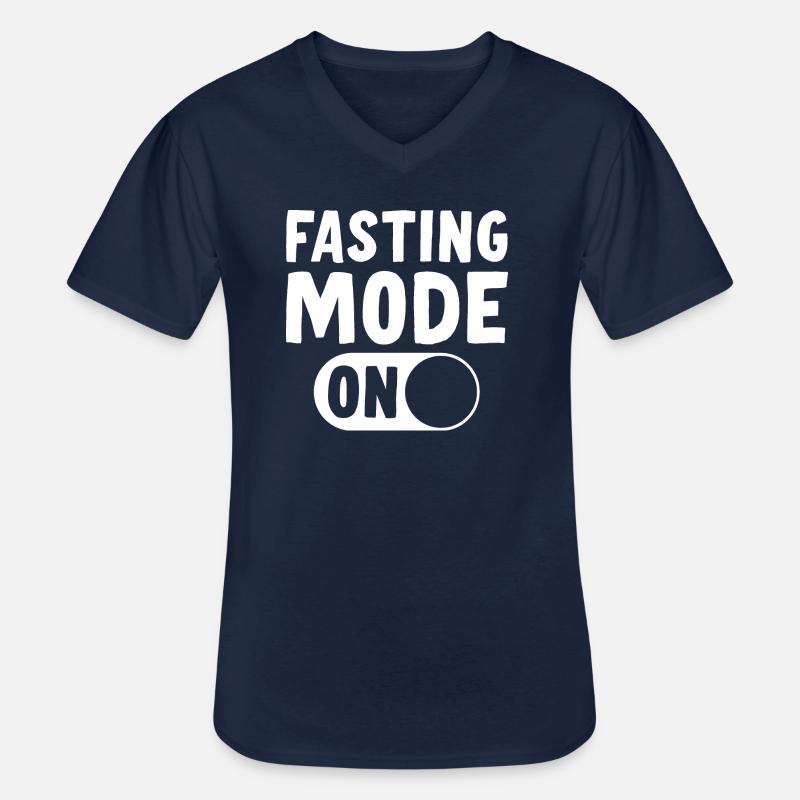 Fastenmodus An Ramadan - Männer-T-Shirt mit V-Ausschnitt - Navy