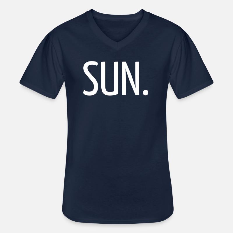 Sonne. - Männer-T-Shirt mit V-Ausschnitt - Navy