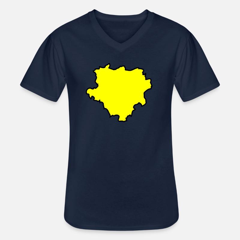 dortmund karte map 02 - Männer-T-Shirt mit V-Ausschnitt - Navy