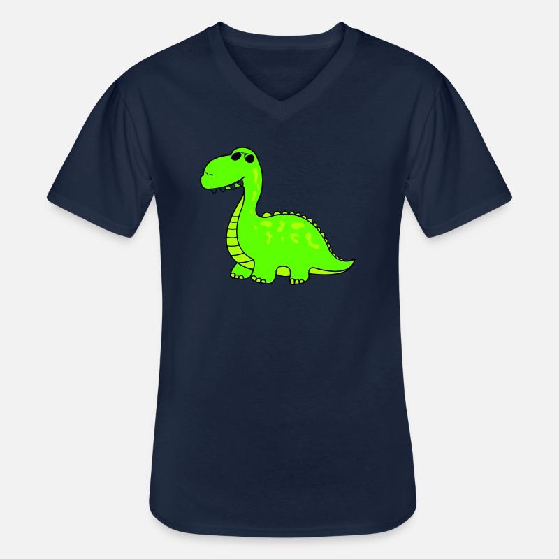cool dino - Männer-T-Shirt mit V-Ausschnitt - Navy