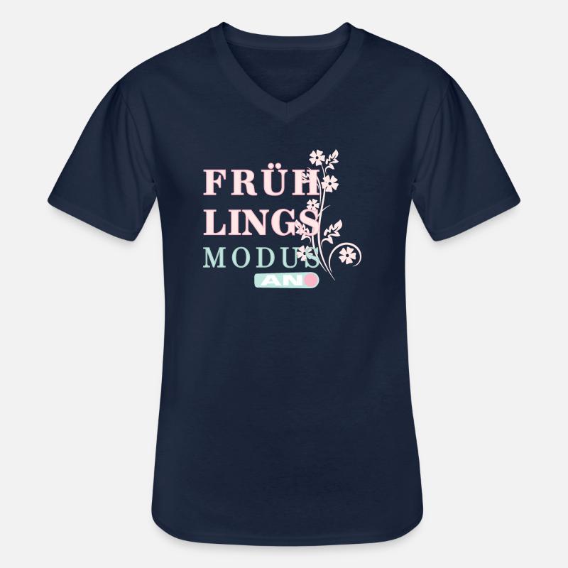 Springtime - Spring is here! - Men's V-Neck T-Shirt - navy