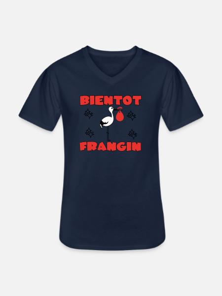 BALD BRUDER - Männer-T-Shirt mit V-Ausschnitt - Navy