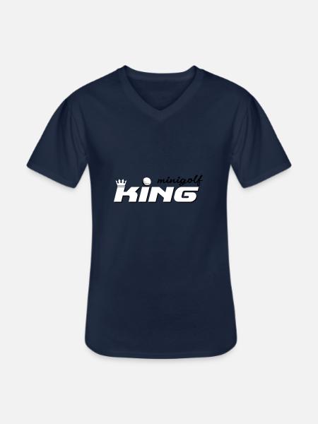 Minigolf King - Men's V-Neck T-Shirt - navy