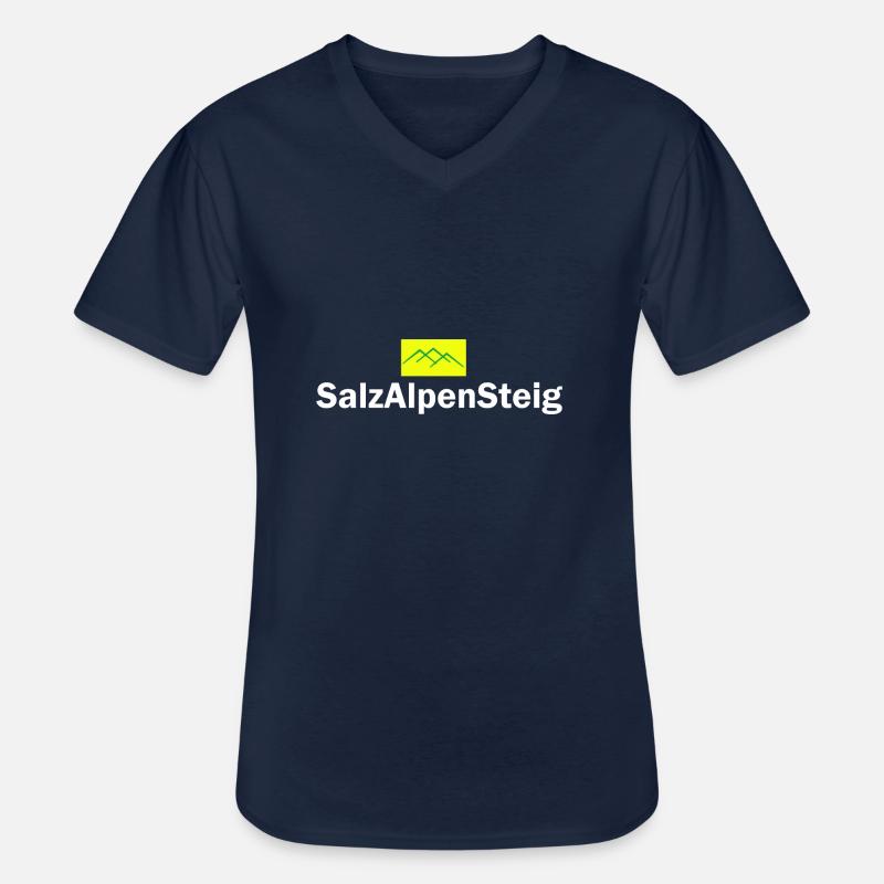 Salzalpensteig - Männer-T-Shirt mit V-Ausschnitt - Navy