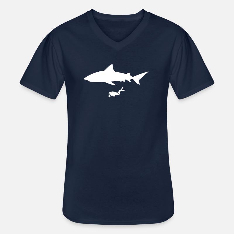 Diving Dive tauchen - Männer-T-Shirt mit V-Ausschnitt - Navy