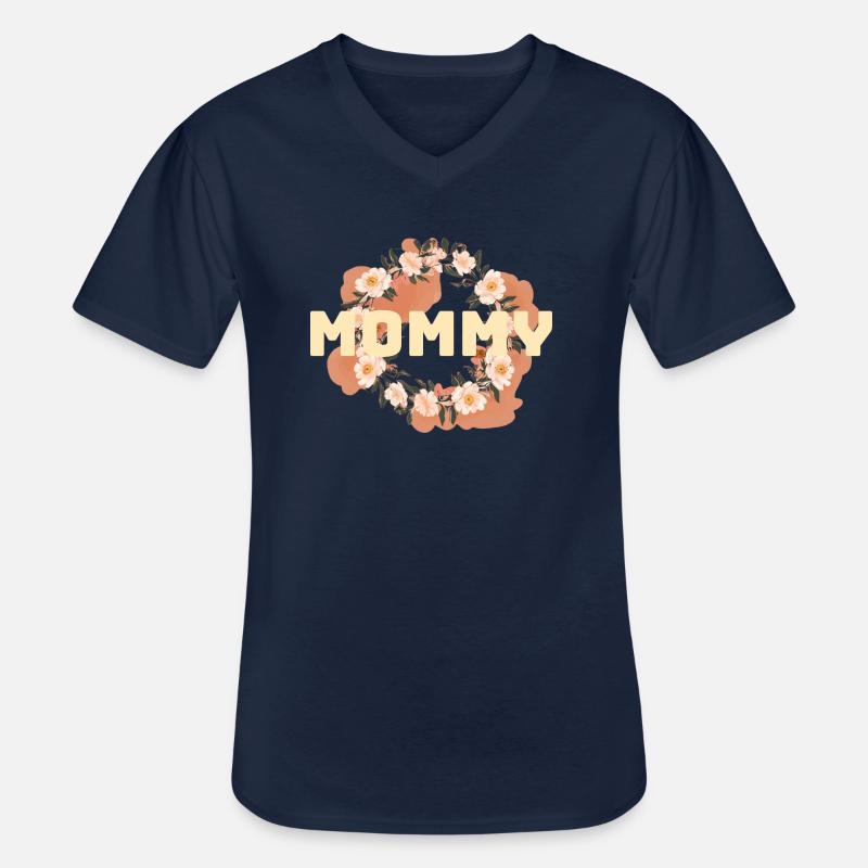 Mutterliebe im Blütenmeer - Männer-T-Shirt mit V-Ausschnitt - Navy