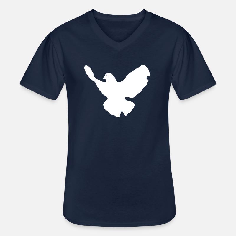 Friedenstaube - Männer-T-Shirt mit V-Ausschnitt - Navy