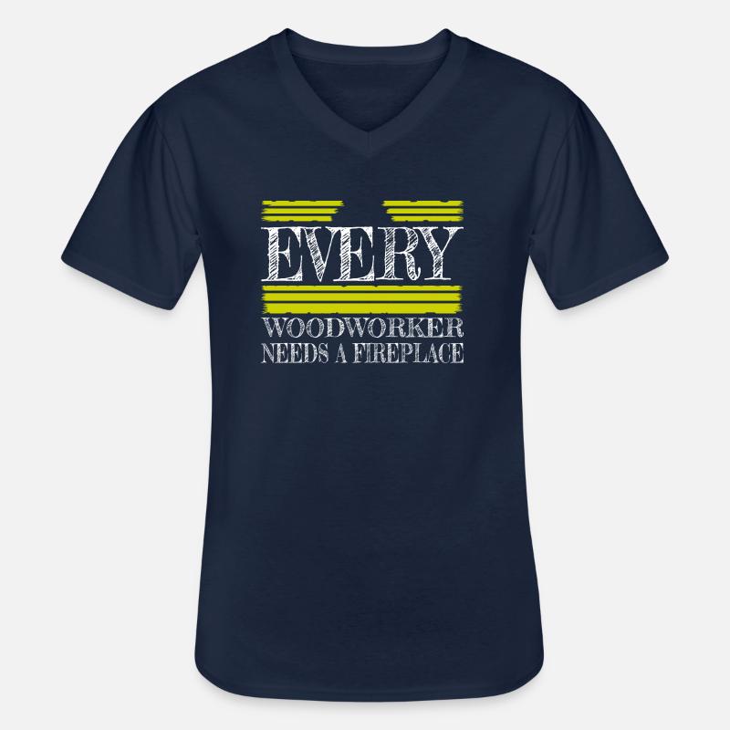 jackhammer carpenter jokes - Männer-T-Shirt mit V-Ausschnitt - Navy