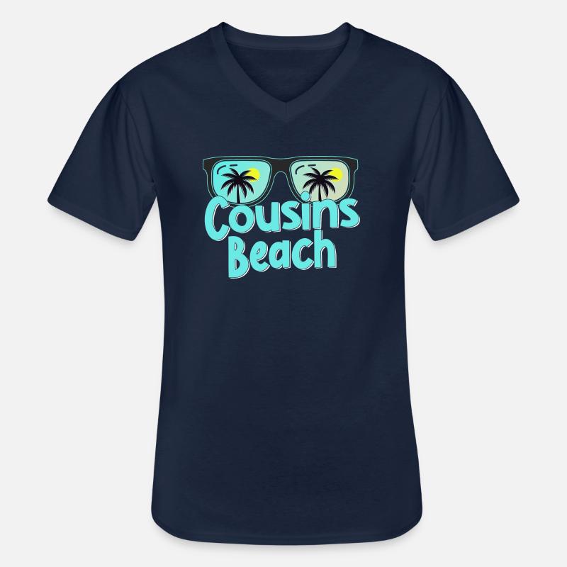 Cousins Beach - Männer-T-Shirt mit V-Ausschnitt - Navy