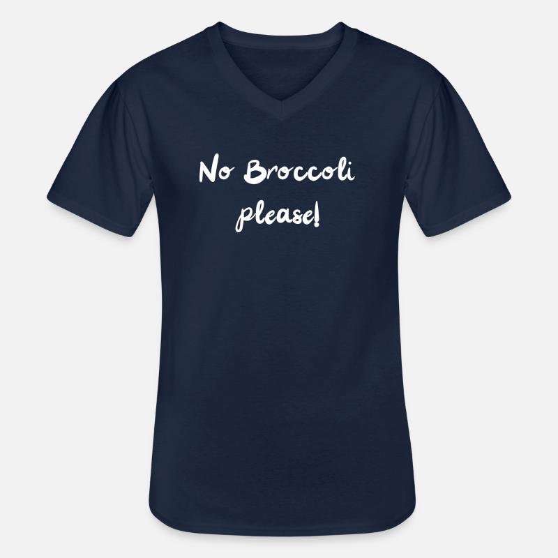 No Broccoli please! - Männer-T-Shirt mit V-Ausschnitt - Navy