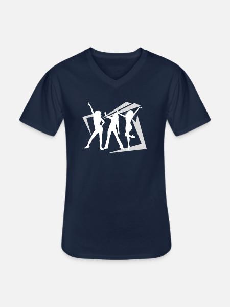 Dancing Dance Music - Männer-T-Shirt mit V-Ausschnitt - Navy