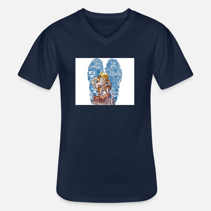 2 Original - Männer-T-Shirt mit V-Ausschnitt - Navy
