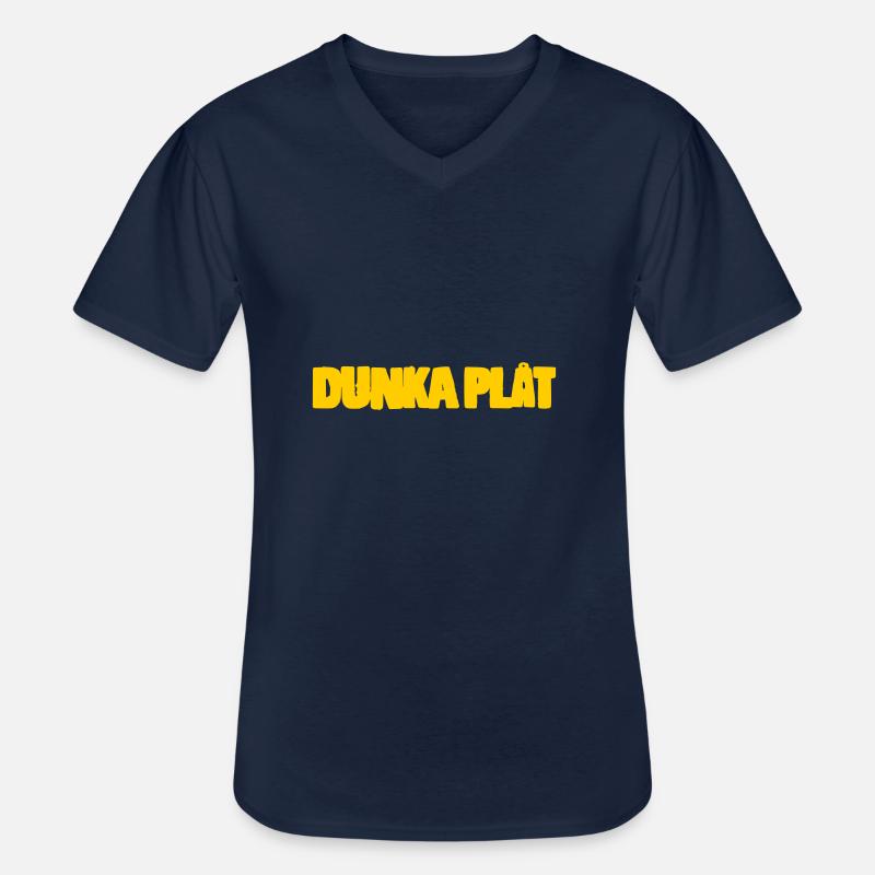 Dunka Blech - Männer-T-Shirt mit V-Ausschnitt - Navy