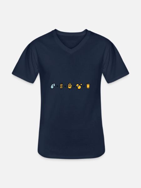 Bier Formel - Männer-T-Shirt mit V-Ausschnitt - Navy