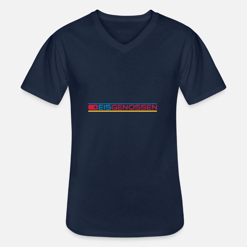 Eisgenossen Bandenwerbung - Männer-T-Shirt mit V-Ausschnitt - Navy