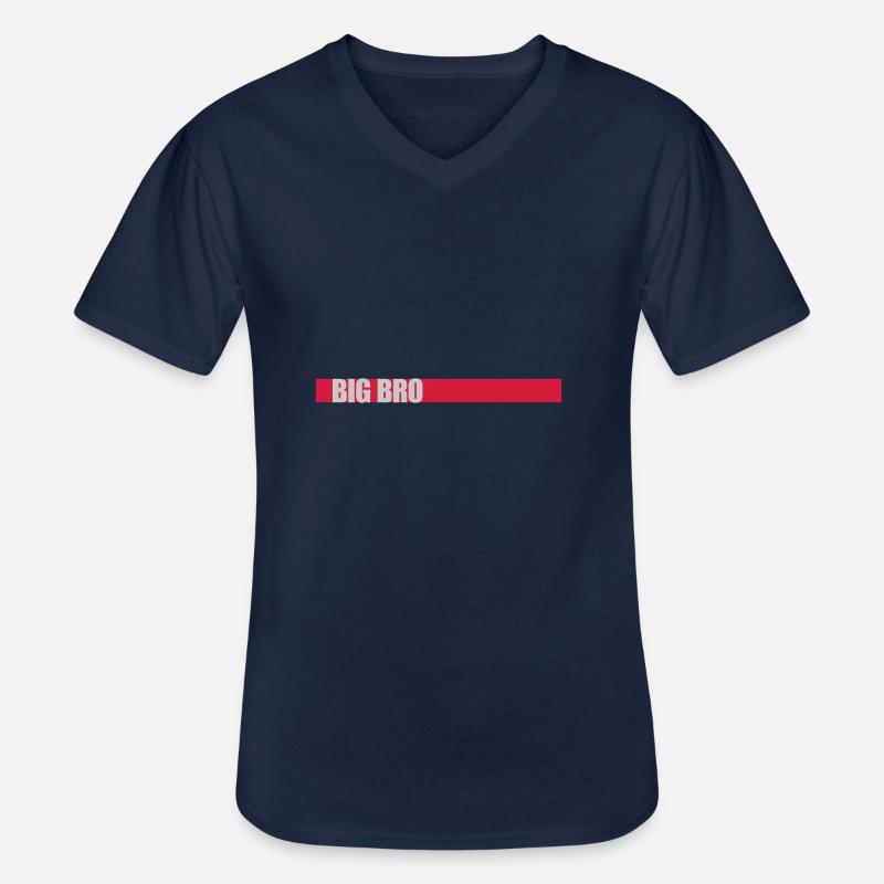 Big Bro Balken Logo - Männer-T-Shirt mit V-Ausschnitt - Navy