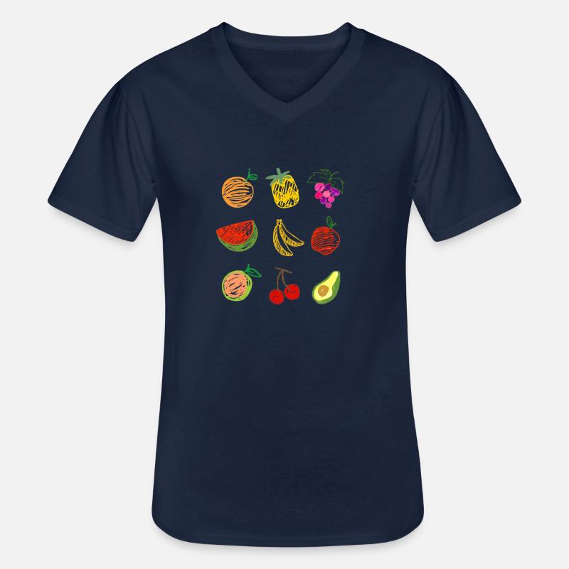 Fruit Salad - Männer-T-Shirt mit V-Ausschnitt - Navy