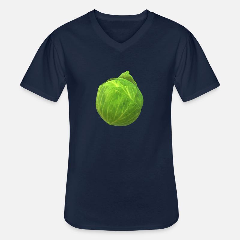 Kohl das gesunde Gemüse - Männer-T-Shirt mit V-Ausschnitt - Navy