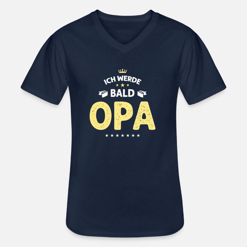 Ich werde bald Opa - Männer-T-Shirt mit V-Ausschnitt - Navy
