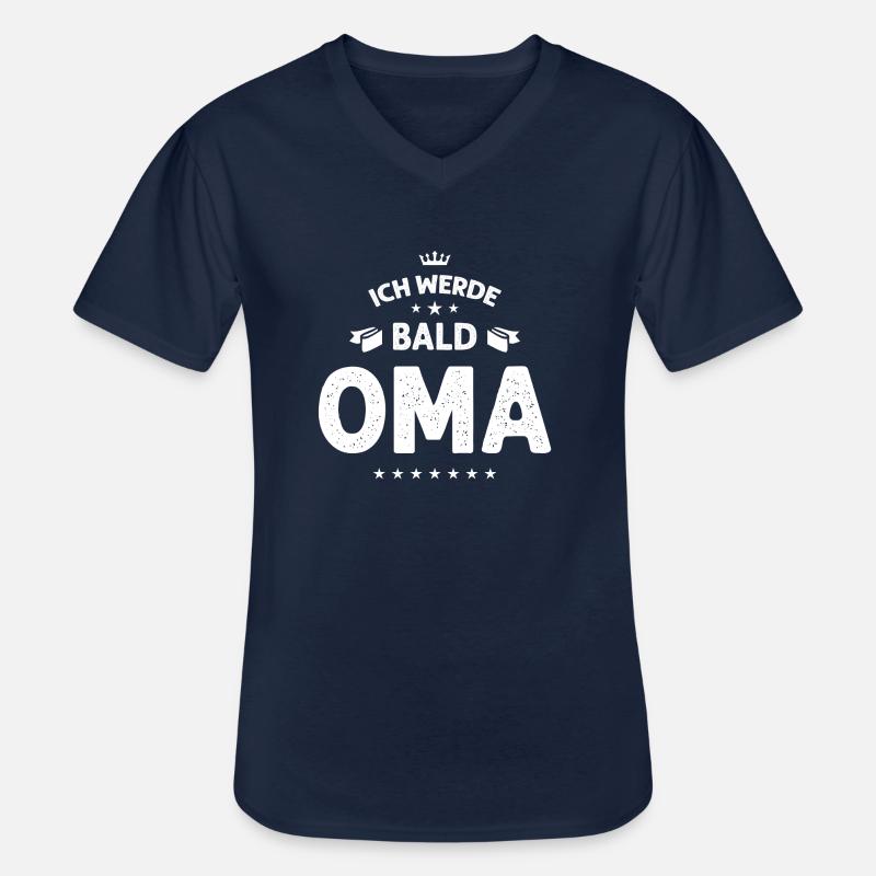Ich werde bald Oma - Männer-T-Shirt mit V-Ausschnitt - Navy
