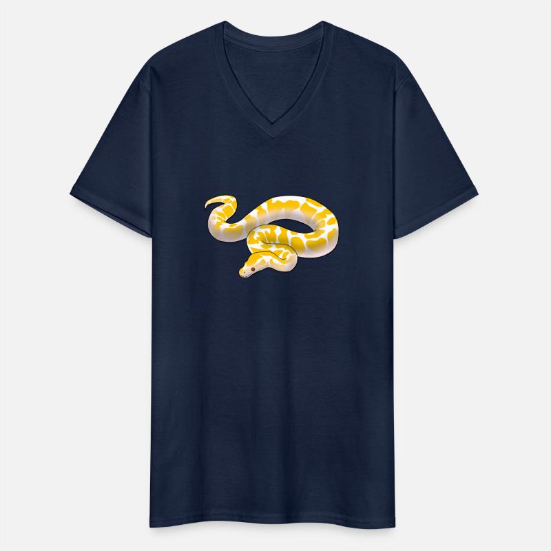 Albino ball python Python regius ballpython motif T-shirt col V Homme