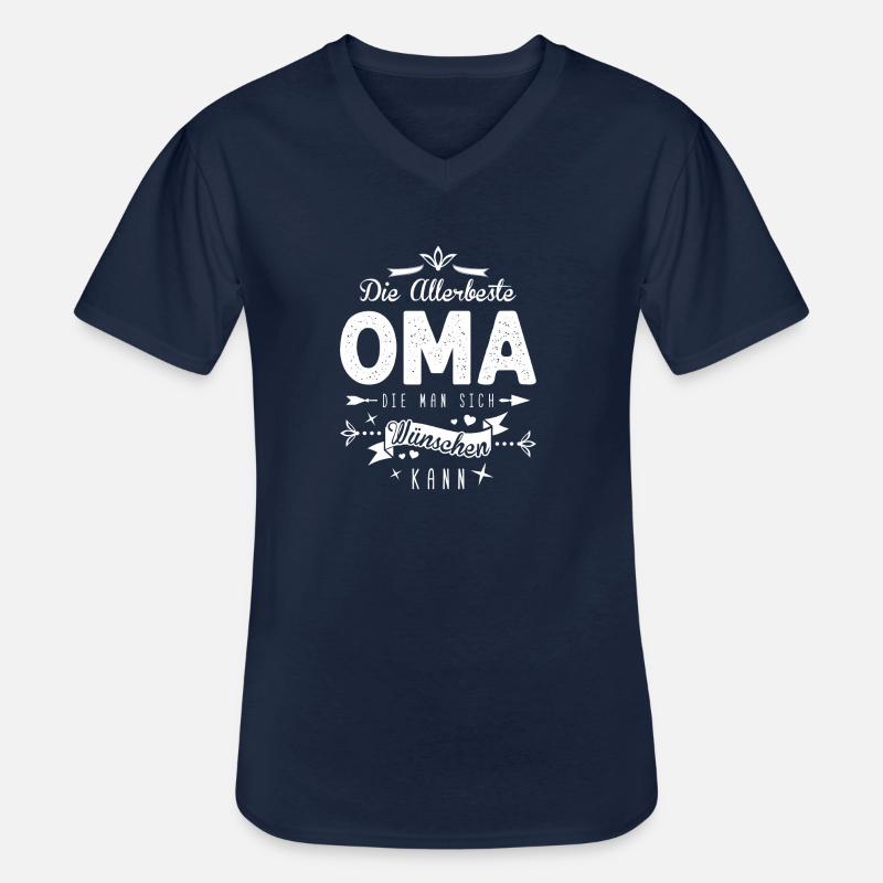 Die Beste Oma Spruch - Männer-T-Shirt mit V-Ausschnitt - Navy