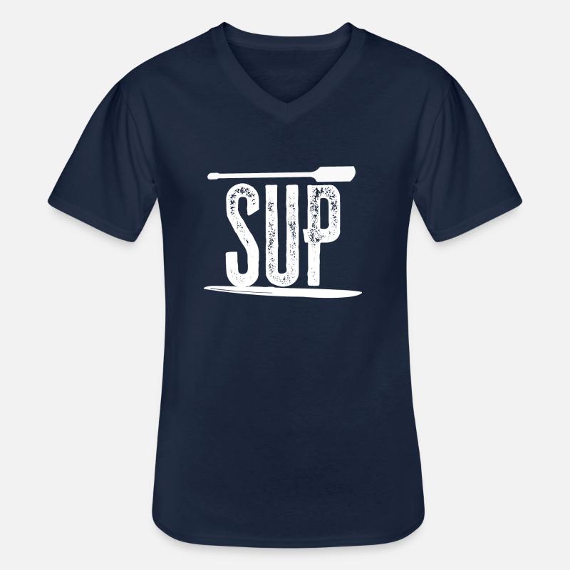 SUP - Männer-T-Shirt mit V-Ausschnitt - Navy