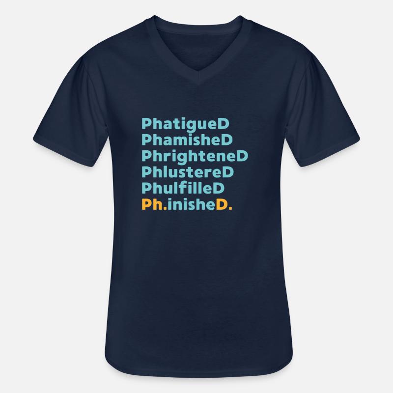 Phd Abschluss Spruch Uni Geschenk - Männer-T-Shirt mit V-Ausschnitt - Navy