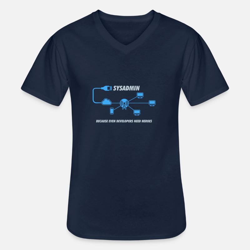 Sysadmin Programming Computer Science Gift - Men's V-Neck T-Shirt - navy