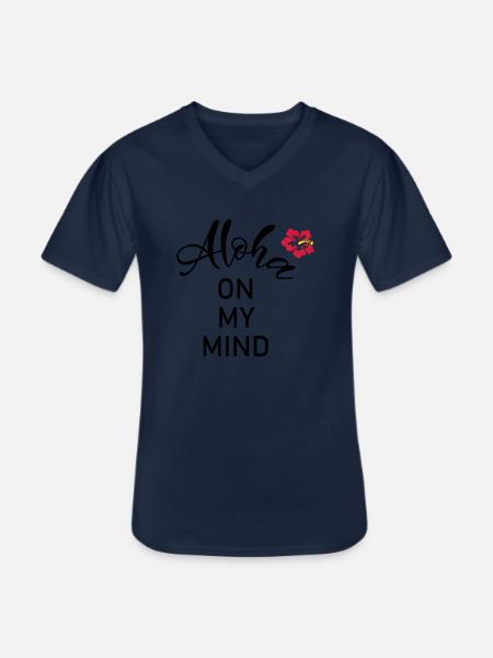 Aloha dans mon - T-shirt col V Homme - marine