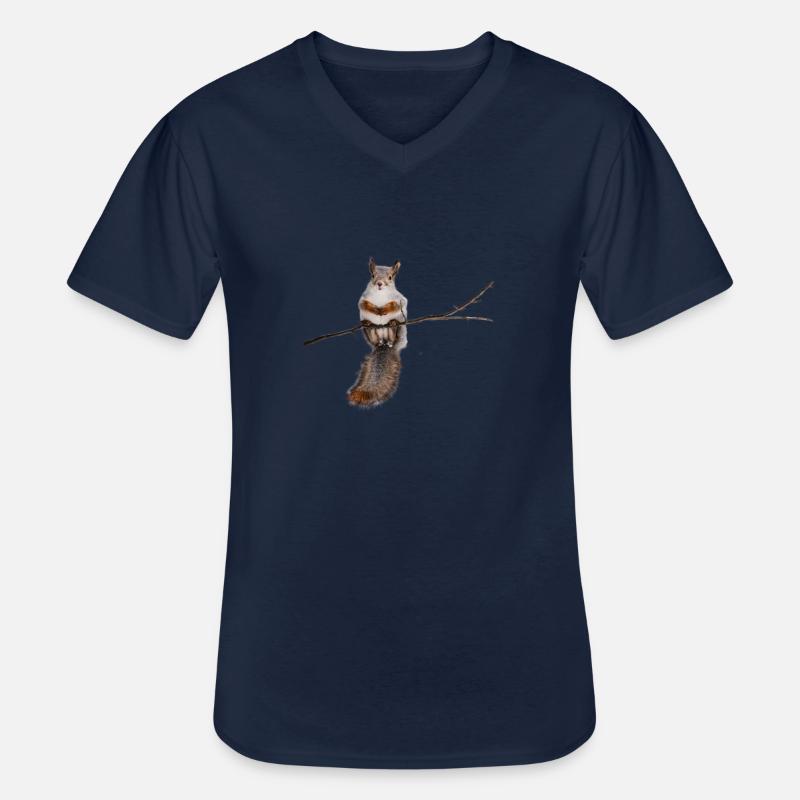 squirrel - Eichhörnchen - Männer-T-Shirt mit V-Ausschnitt - Navy