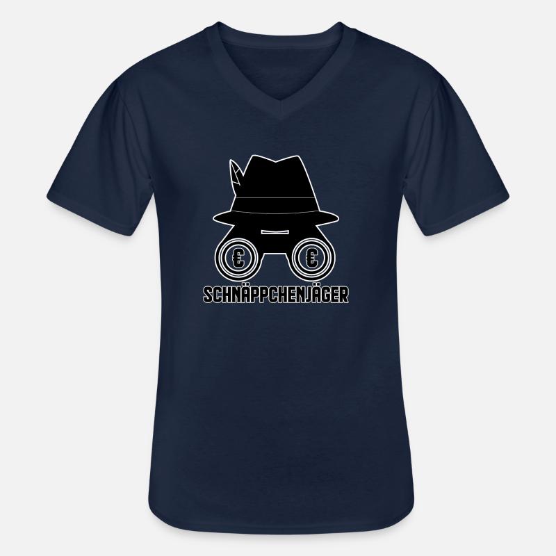 Schnäppchenjäger Geschenk - Männer-T-Shirt mit V-Ausschnitt - Navy