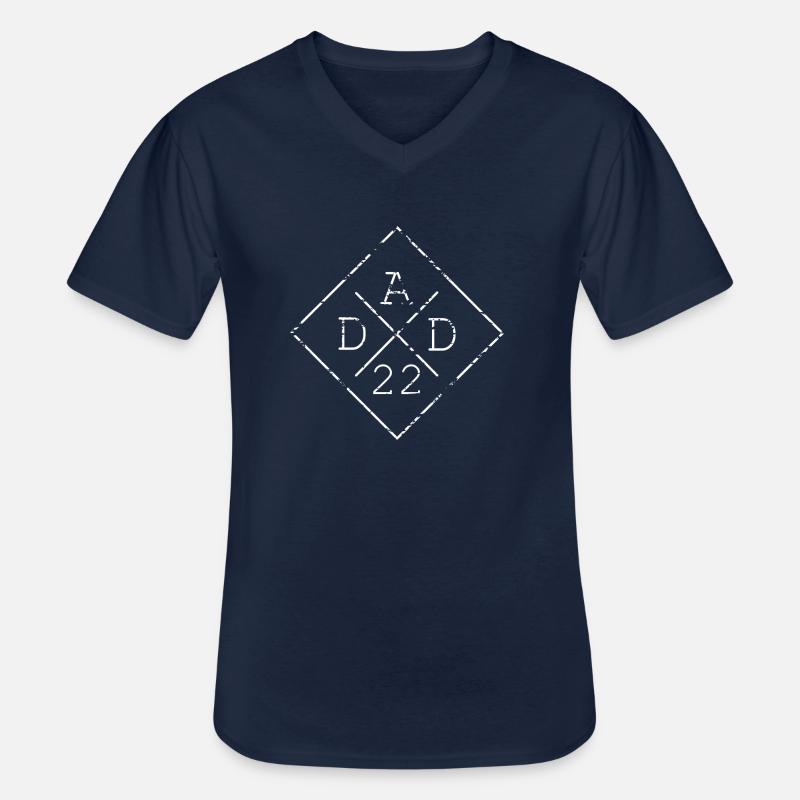 Papa 22 Geschenkidee - Männer-T-Shirt mit V-Ausschnitt - Navy