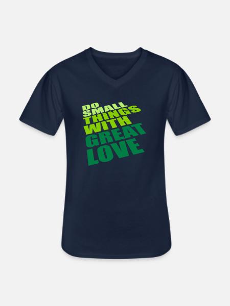 Quote do small things - Men's V-Neck T-Shirt - navy