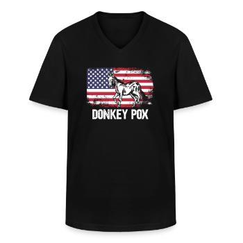 Donkey Pox - Männer-T-Shirt mit V-Ausschnitt - Schwarz - Vorne - AI Model Male 178 dark (178cm)