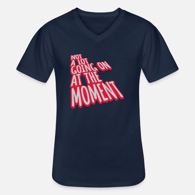 Not much going on - Männer-T-Shirt mit V-Ausschnitt - Navy