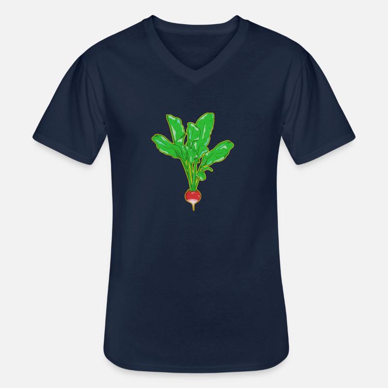 RADISH - Männer-T-Shirt mit V-Ausschnitt - Navy