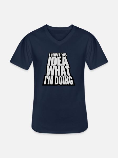 Aucune idée - T-shirt col V Homme - marine