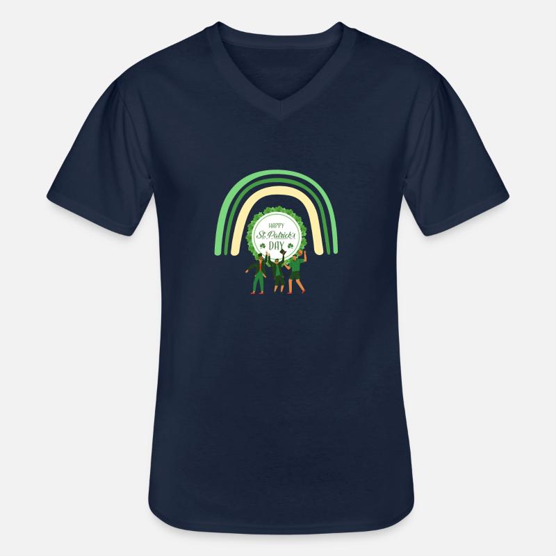 Glücklicher St. Patrick's Day - Männer-T-Shirt mit V-Ausschnitt - Navy