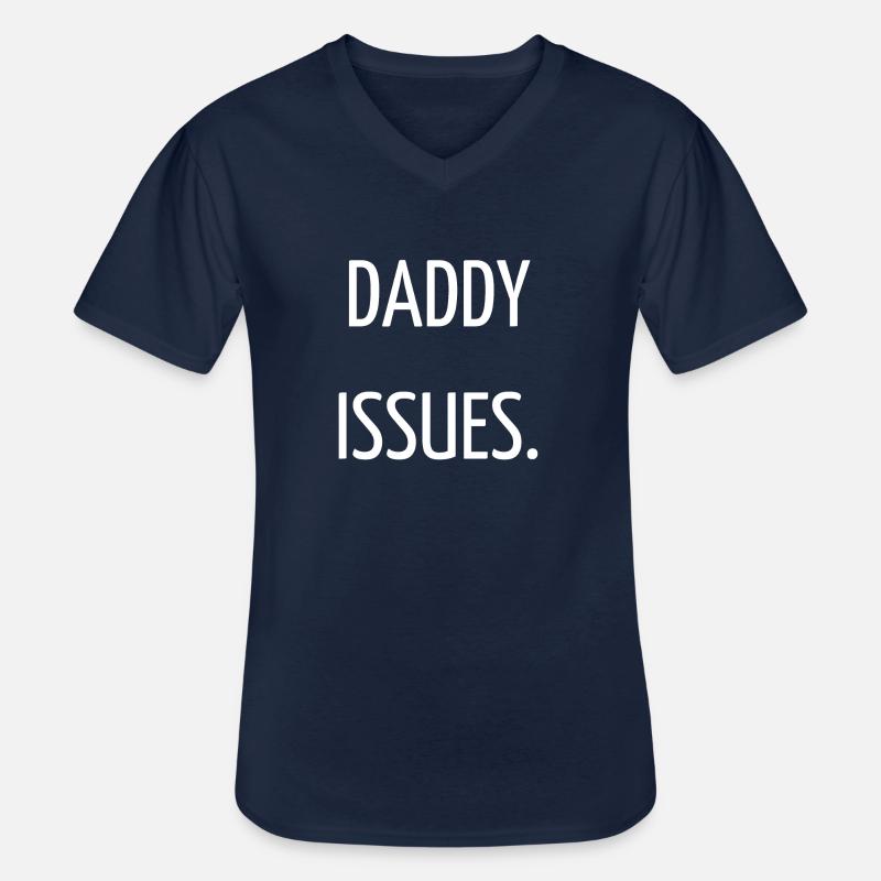 Papa-Probleme - Männer-T-Shirt mit V-Ausschnitt - Navy