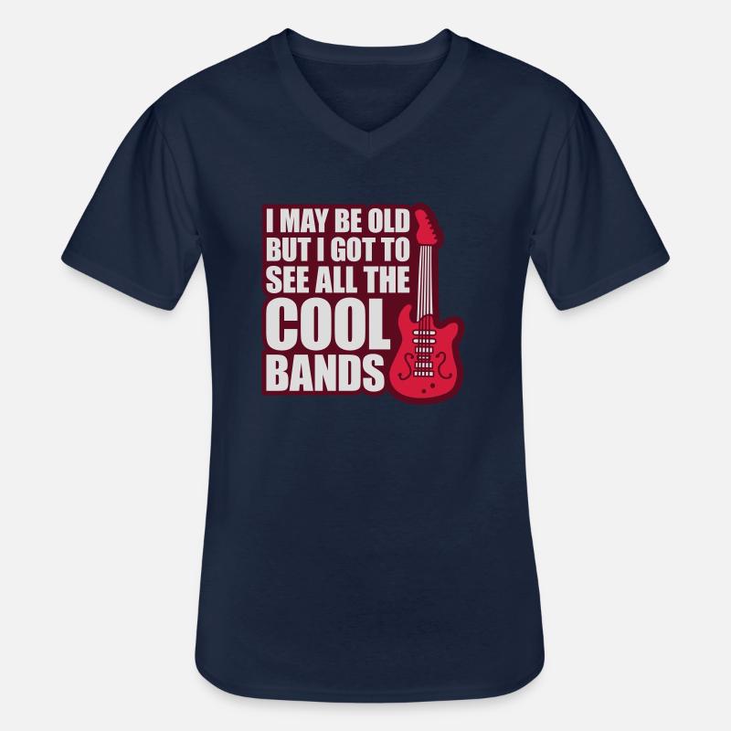 I may be old - Männer-T-Shirt mit V-Ausschnitt - Navy