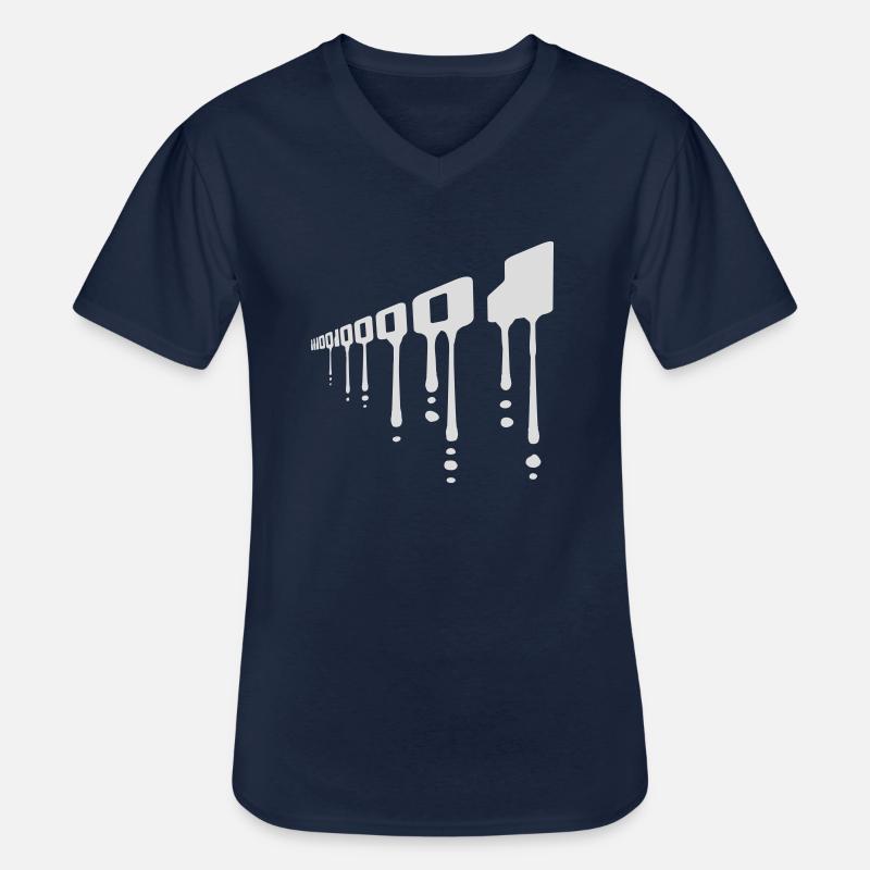 Binär Code Programm Sprache - Männer-T-Shirt mit V-Ausschnitt - Navy