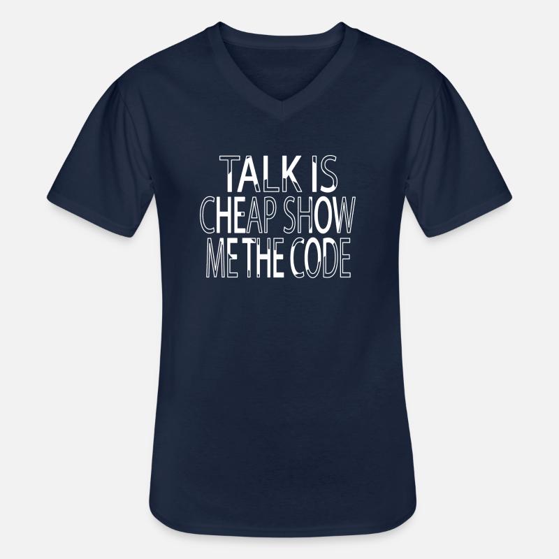 Hack Out Informatique Drôle Bday Cool Fun - T-shirt col V Homme - marine